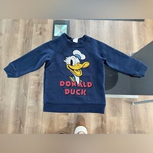 🦆 H&M DISNEY Navy Donald Duck Sweatshirt - 12/18M